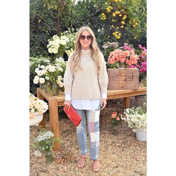 💕MOTHER💕  Patchwork Tomcat Ankle Undone Hem Jean High Rise New Hobbies 24 NWT - Picture 10 of 17